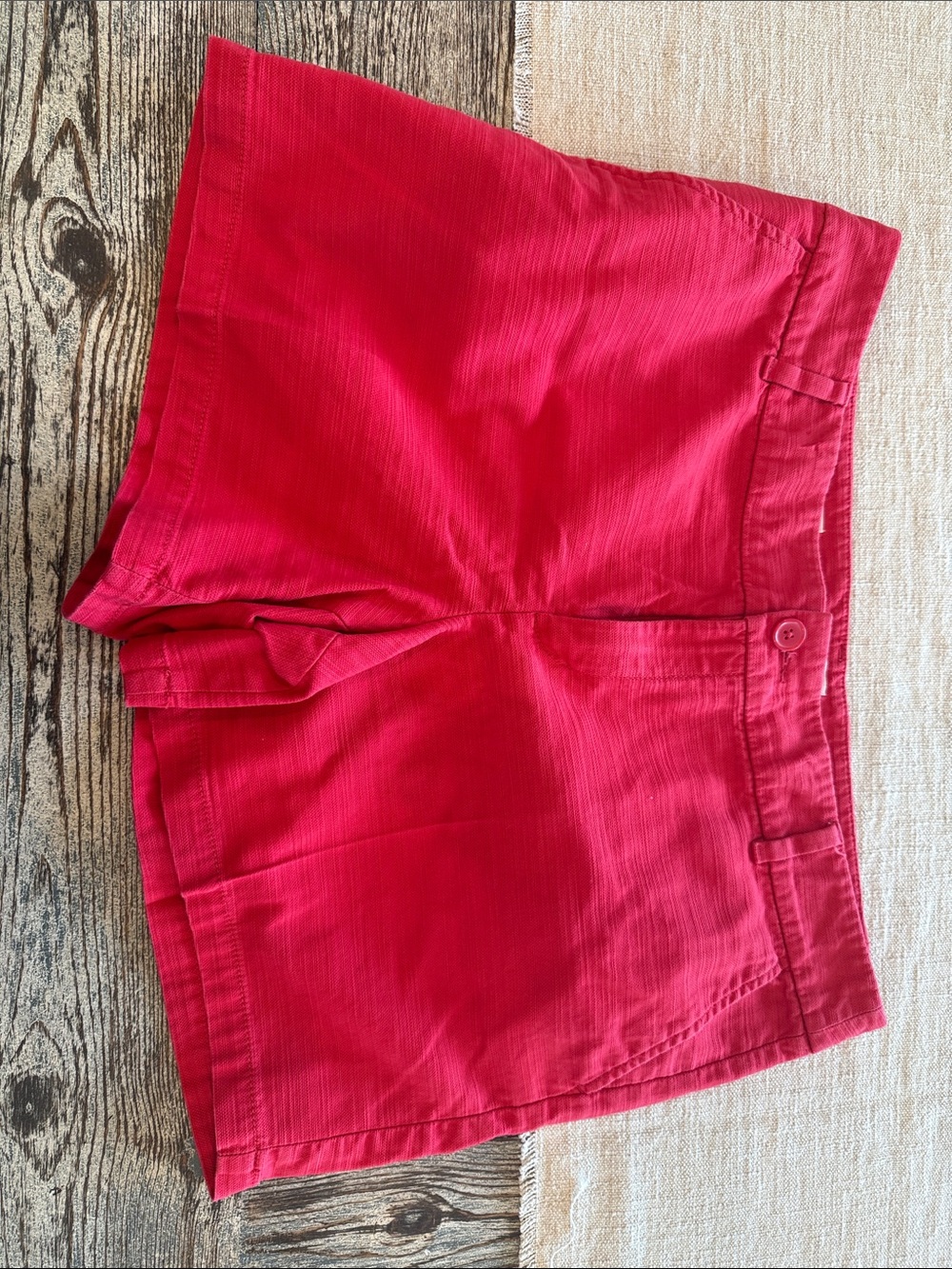 LOFT Bright Red Cargo Shorts